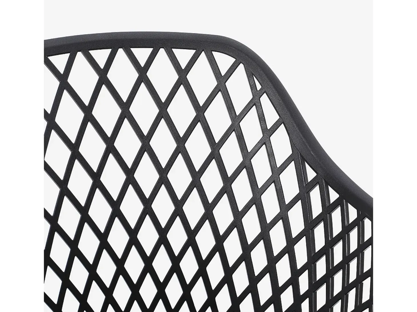 Silla de cocina moderna de diseño en polipropileno con reposabrazos Vetra - Negro