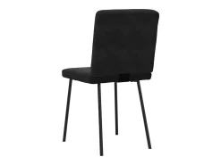 Silla de comedor 6 unidades terciopelo negro