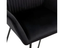 Silla de comedor 6 unidades terciopelo negro
