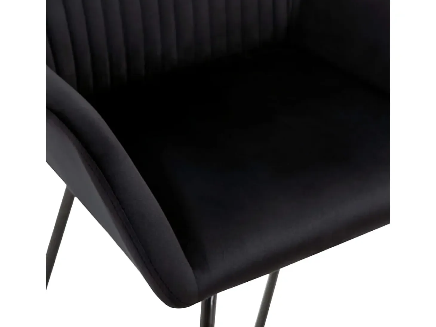 Silla de comedor 6 unidades terciopelo negro