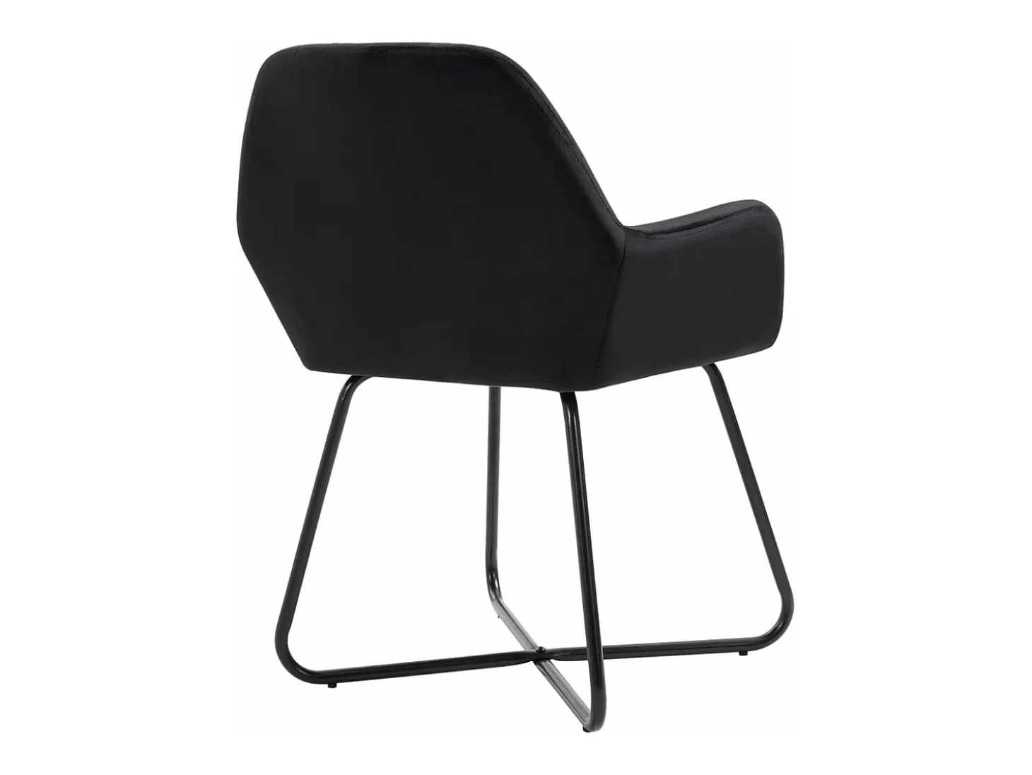 Silla de comedor 6 unidades terciopelo negro