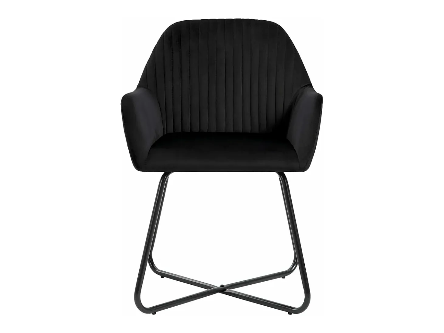 Silla de comedor 6 unidades terciopelo negro