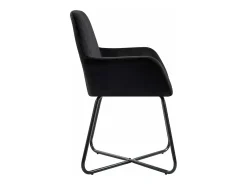 Silla de comedor 6 unidades terciopelo negro
