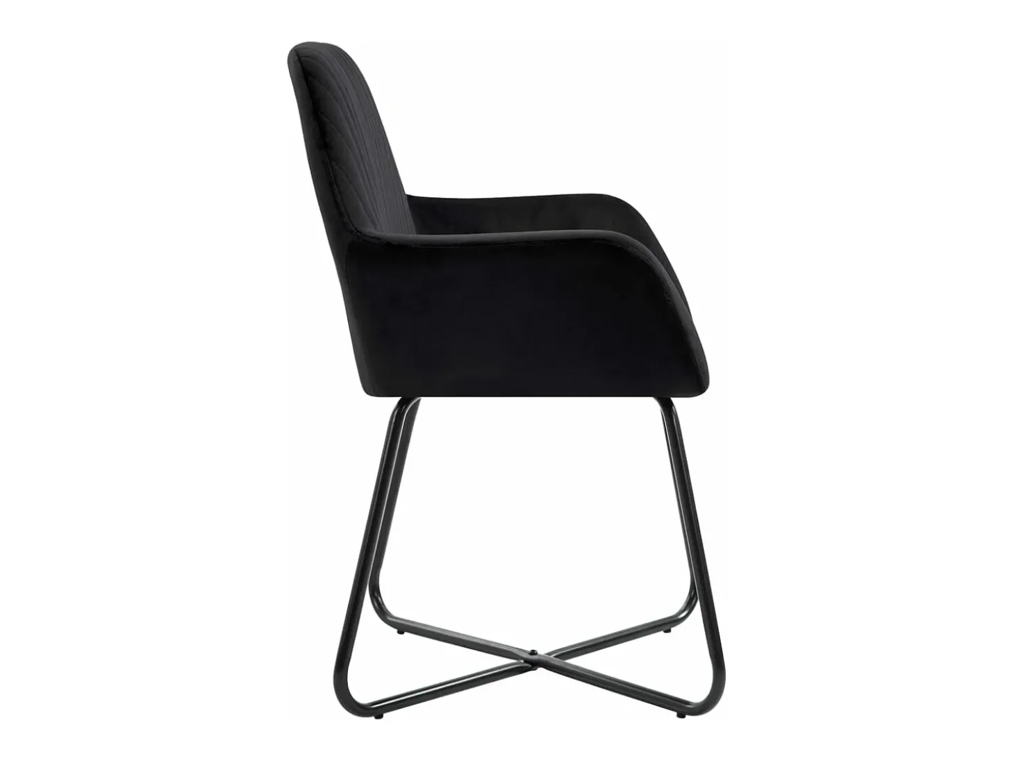 Silla de comedor 6 unidades terciopelo negro