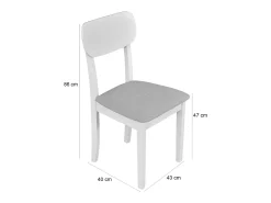 Silla de comedor acolchada – Gris oscuro/Nogal – NOELES