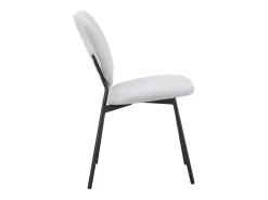 Silla de comedor acolchada – Chenilla hidrofóbica gris claro – BROCTALM