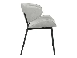 Silla de comedor acolchada – Chenilla fácil de limpiar gris claro – PRETICALLY