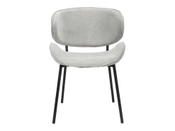 Silla de comedor acolchada – Chenilla fácil de limpiar gris claro – PRETICALLY