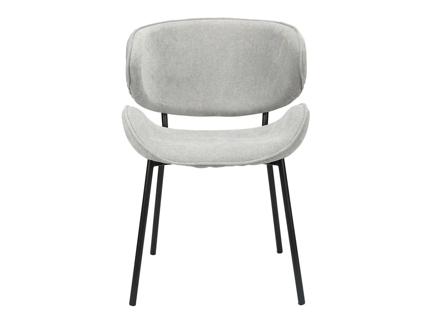 Silla de comedor acolchada – Chenilla fácil de limpiar gris claro – PRETICALLY