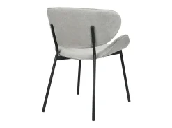Silla de comedor acolchada – Chenilla fácil de limpiar gris claro – PRETICALLY