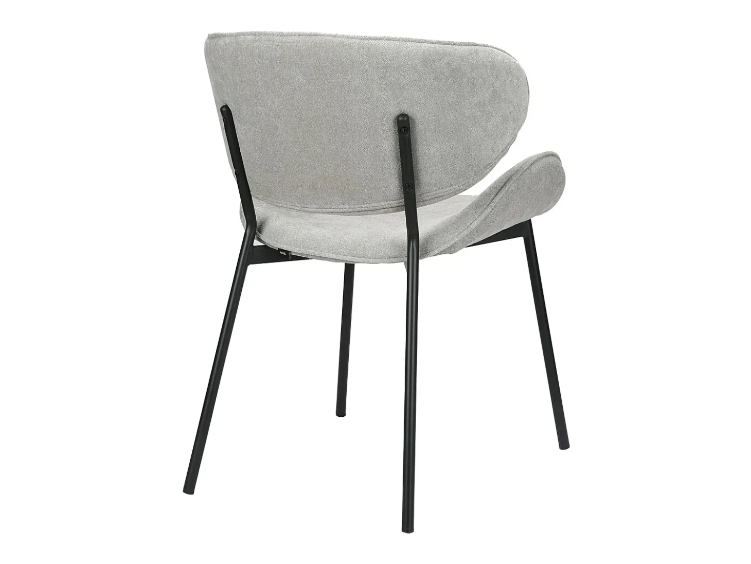Silla de comedor acolchada – Chenilla fácil de limpiar gris claro – PRETICALLY