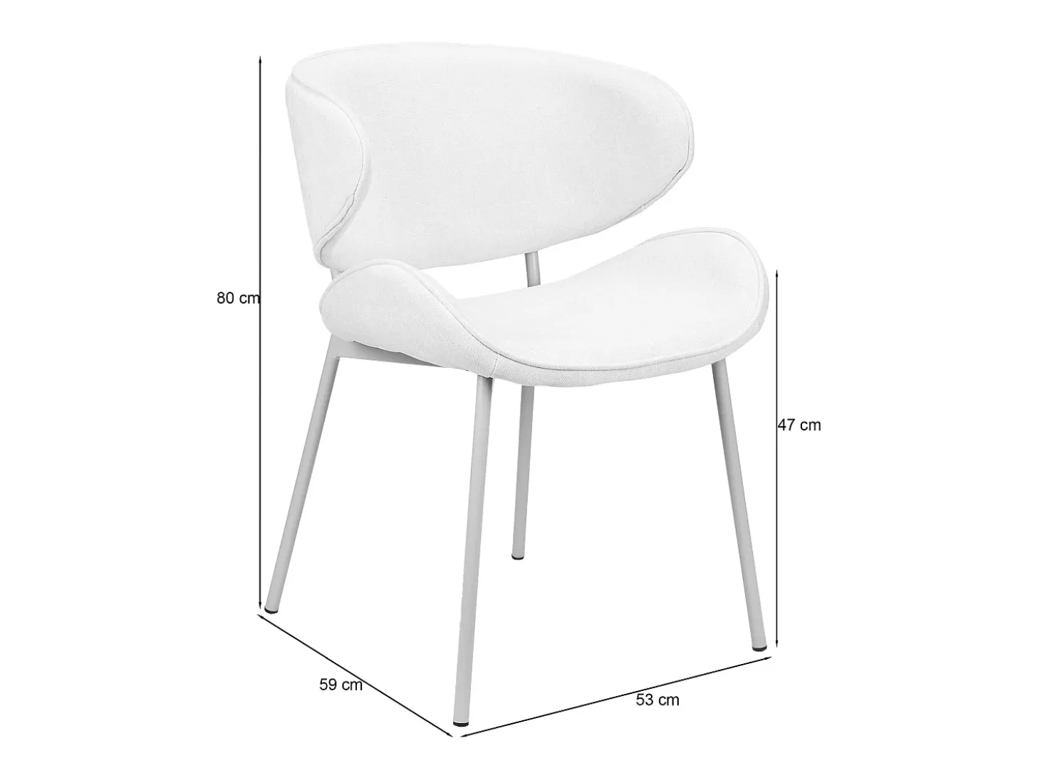 Silla de comedor acolchada – Chenilla fácil de limpiar gris claro – PRETICALLY