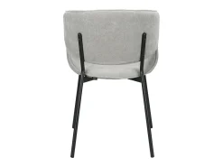 Silla de comedor acolchada – Chenilla fácil de limpiar gris claro – PRETICALLY