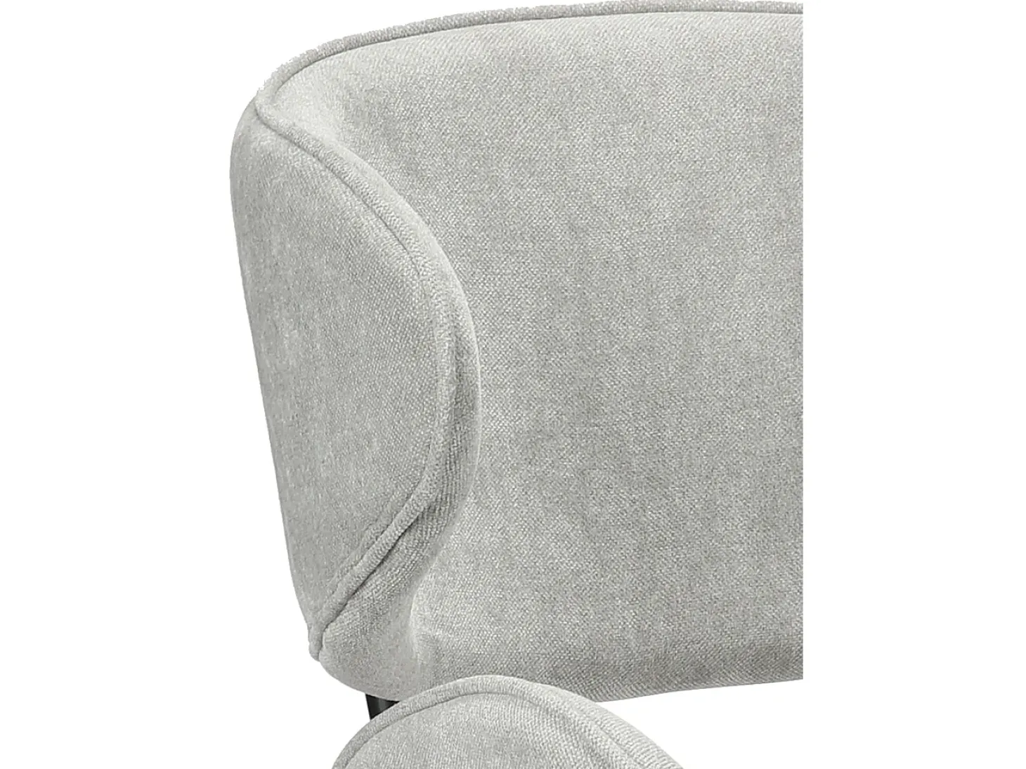Silla de comedor acolchada – Chenilla fácil de limpiar gris claro – PRETICALLY