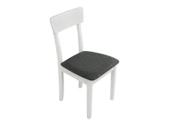 Silla de comedor acolchada – Gris oscuro/Blanco – WEHRON