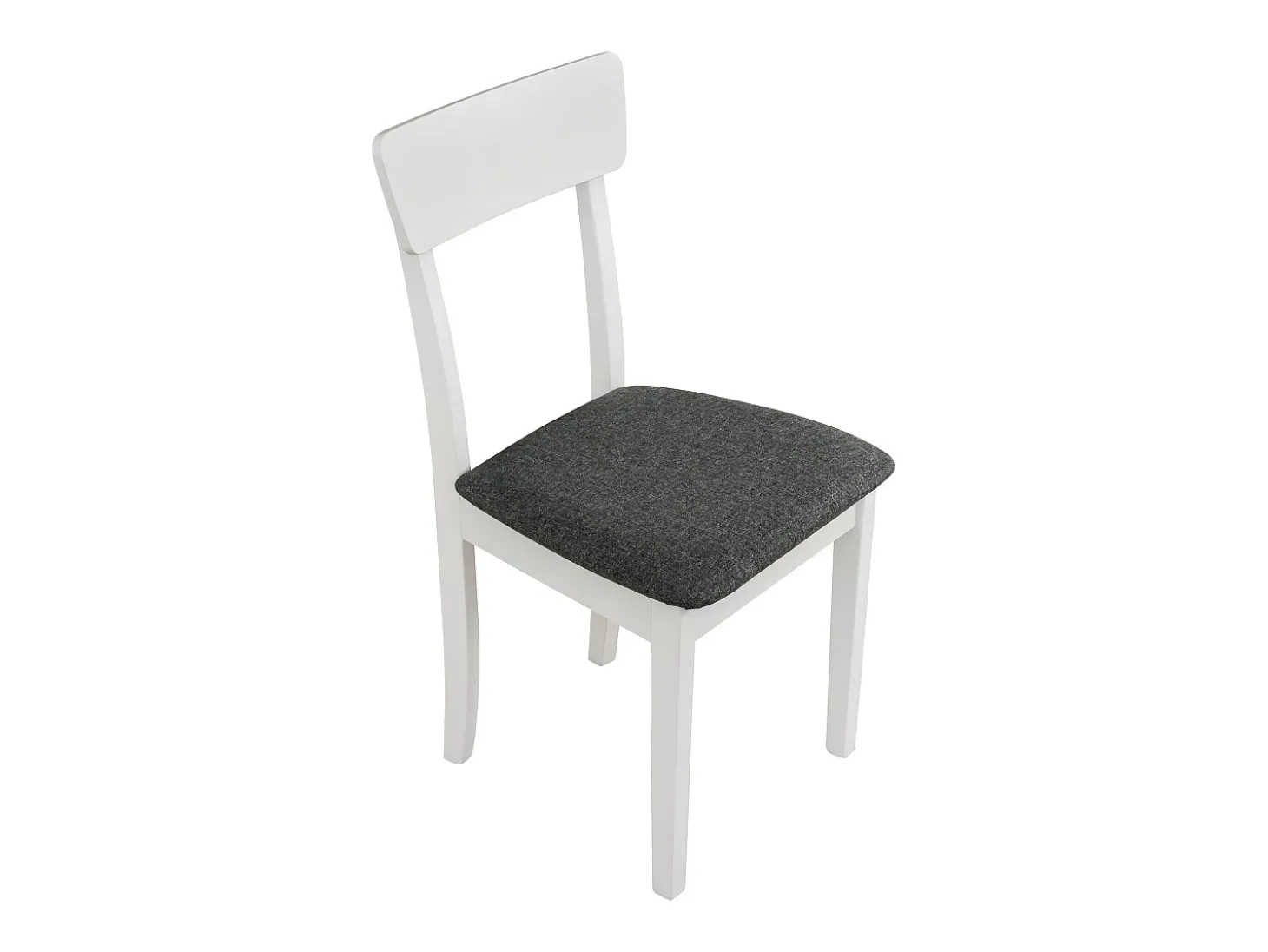 Silla de comedor acolchada – Gris oscuro/Blanco – WEHRON