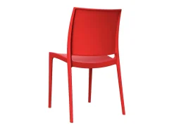 Silla de comedor Altea en plástico rojo, modelo confort