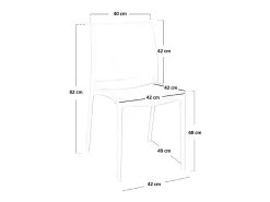Silla de comedor Altea en plástico color Amarillo Mostaza modelo confort