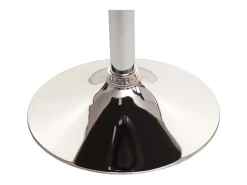 Silla de comedor Cadiz, giratoria, piel sintética gris, base cromada