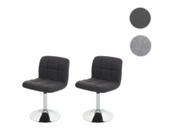 Silla de comedor Cadiz (set de 2), gris oscuro