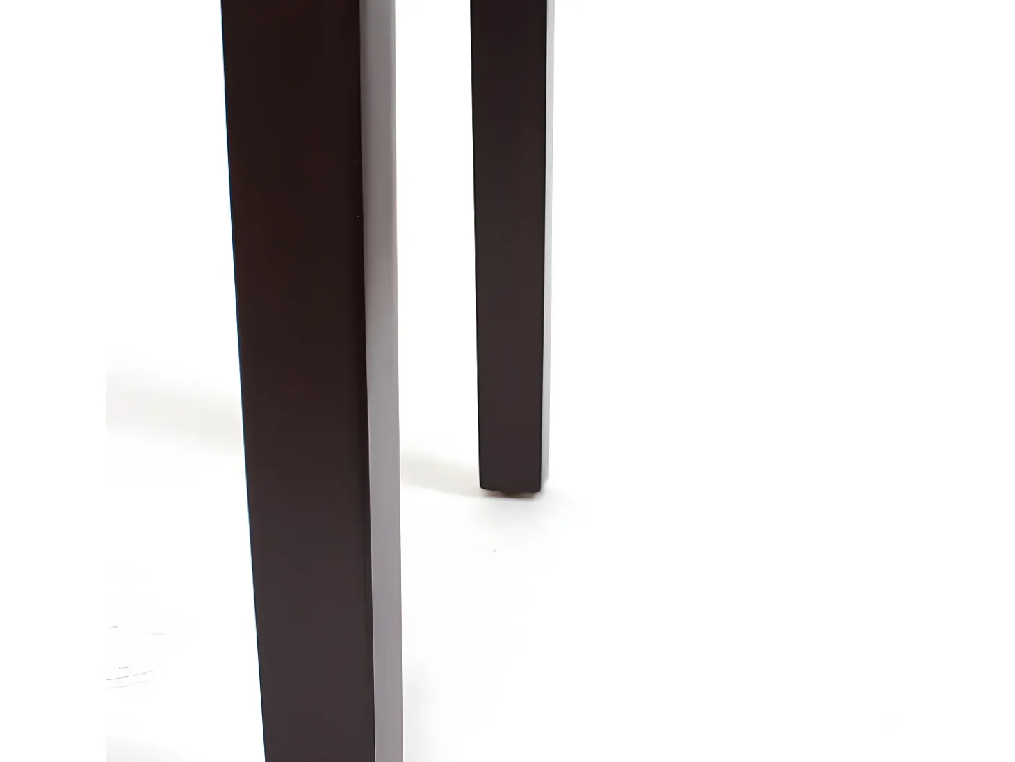Silla de comedor Cesena (set de 2), piel sintética mate, negra, patas oscuras