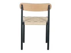 Silla de comedor con trenza de cuerda - Roble / Natural - HUMALPA