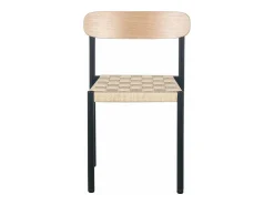 Silla de comedor con trenza de cuerda - Roble / Natural - HUMALPA