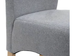 Silla de comedor Crotone (set de 2), gris claro, patas claras