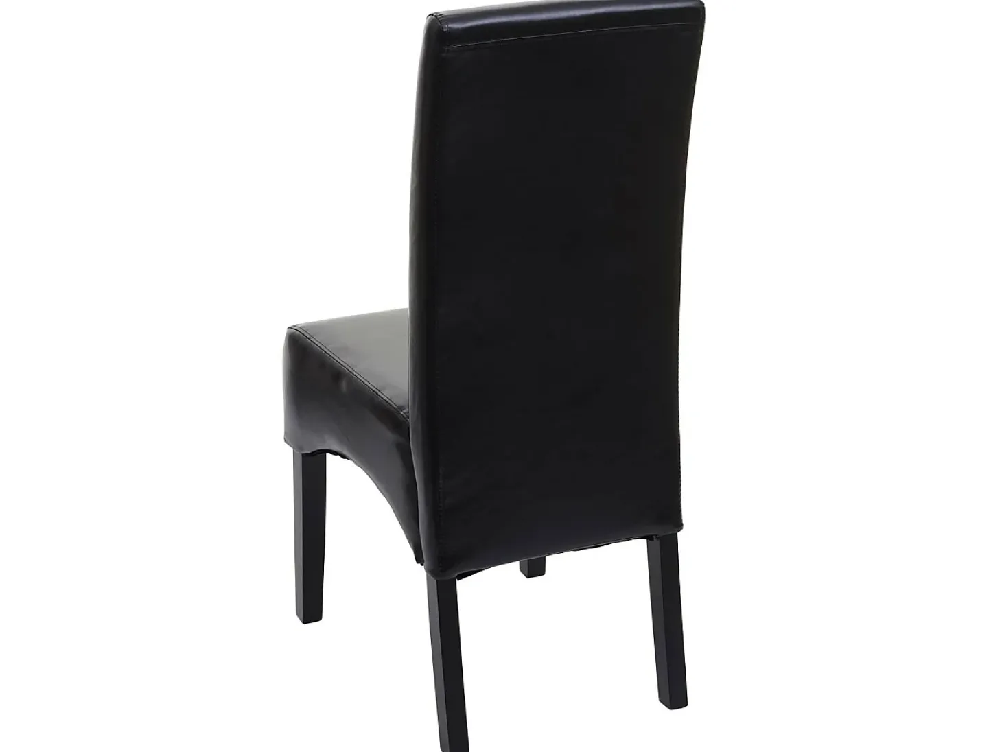 Silla de comedor Crotone, negro, patas oscuras