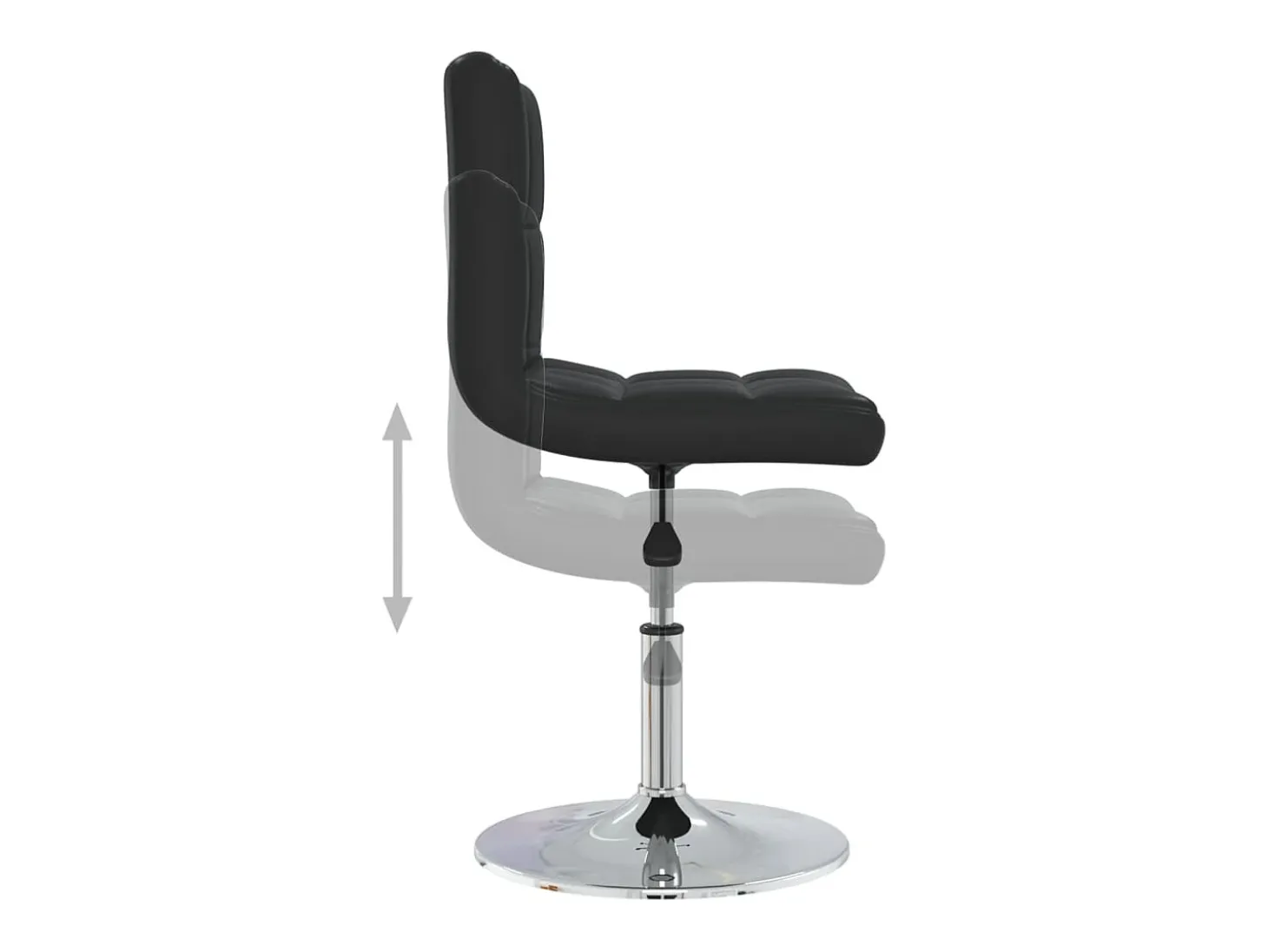 Silla de comedor cuero sintético negra