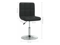 Silla de comedor cuero sintético negra
