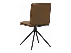 Silla de comedor cuero sintético marrón