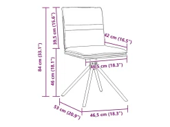 Silla de comedor cuero sintético marrón