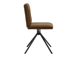 Silla de comedor cuero sintético marrón