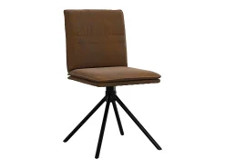 Silla de comedor cuero sintético marrón