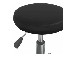 Silla de comedor cuero sintético negra