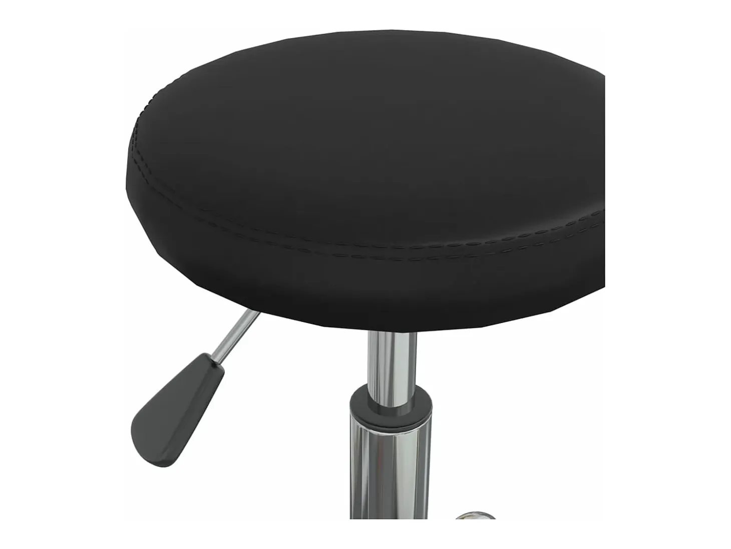 Silla de comedor cuero sintético negra