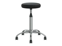 Silla de comedor cuero sintético negra