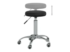 Silla de comedor cuero sintético negra