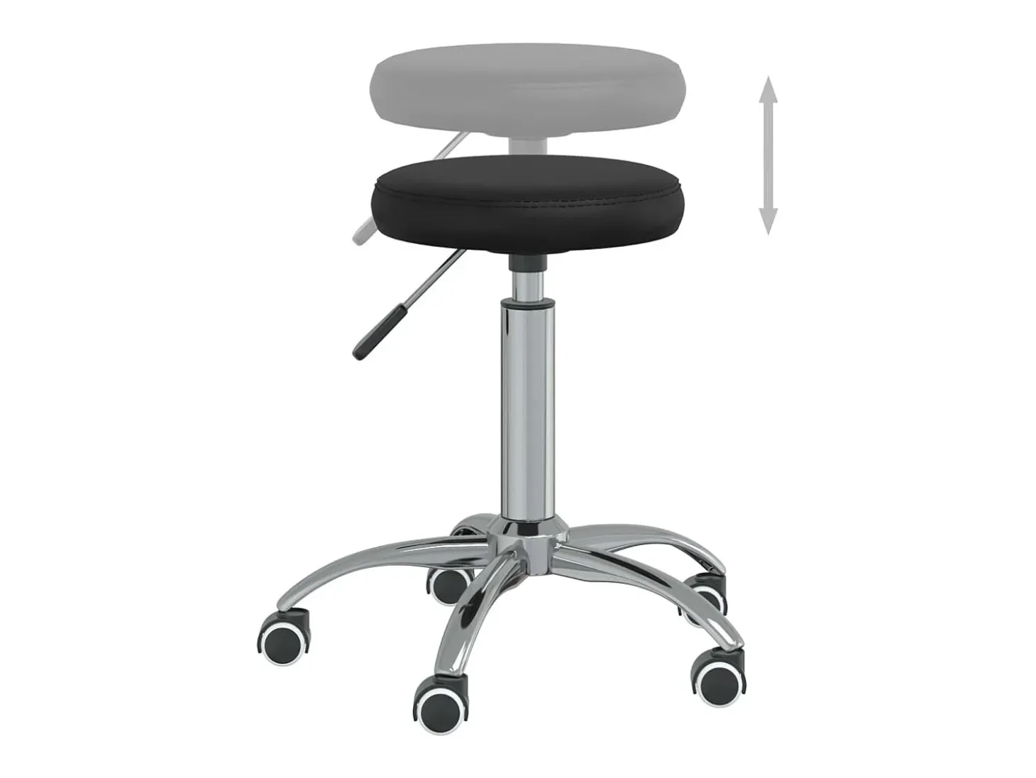 Silla de comedor cuero sintético negra