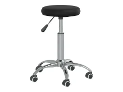 Silla de comedor cuero sintético negra
