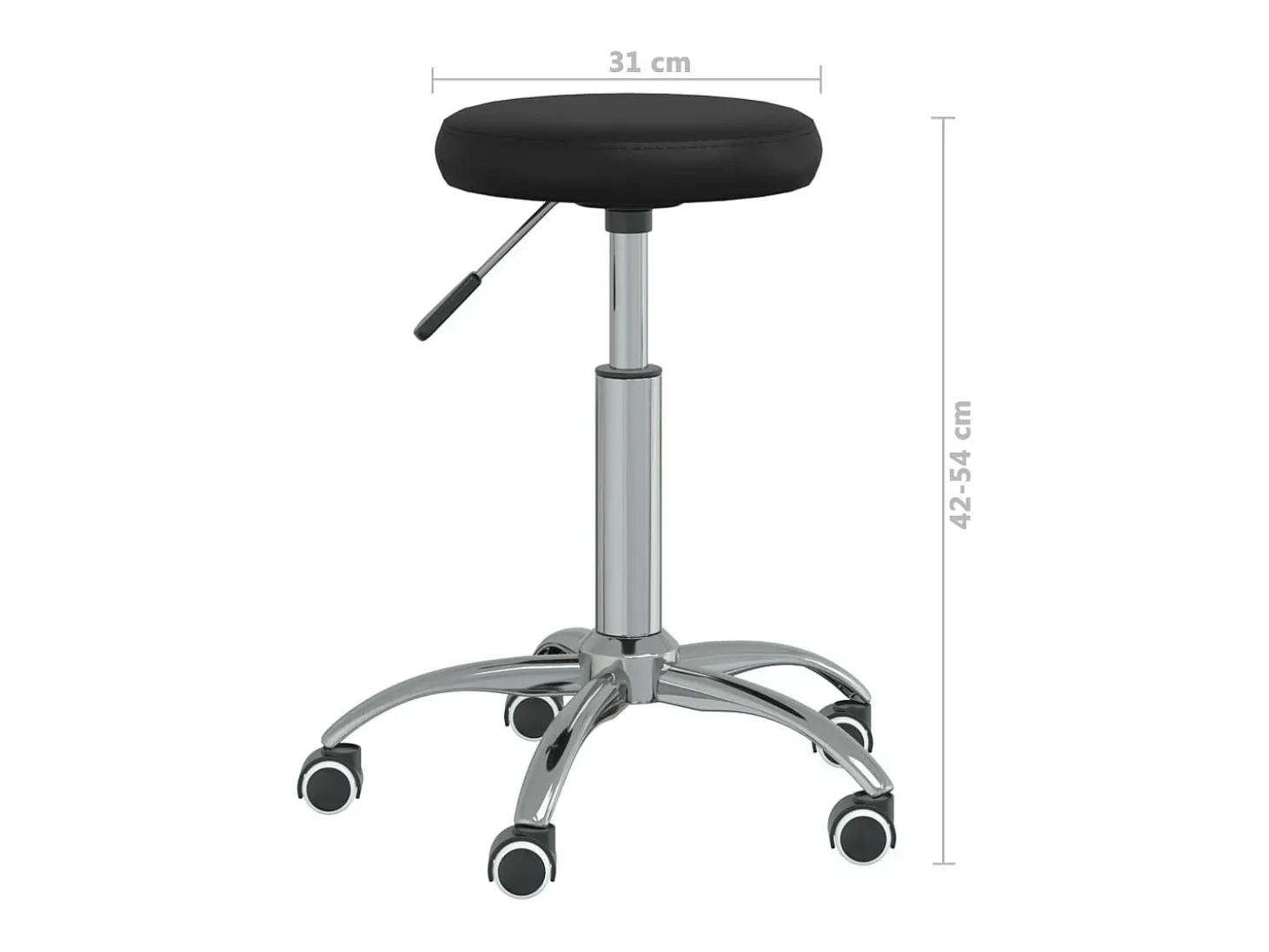 Silla de comedor cuero sintético negra