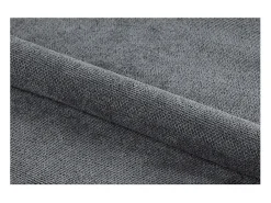 Silla de comedor Daniella con reposabrazos tela gris.