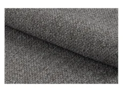 Silla de comedor Darlene con reposabrazos tela gris.