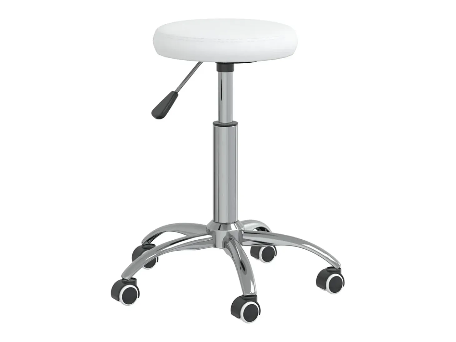 Silla de comedor de cuero sintético blanco ES743099