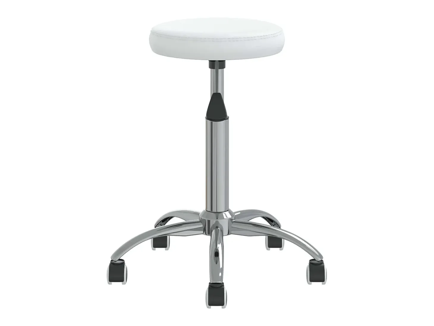 Silla de comedor de cuero sintético blanco ES743099