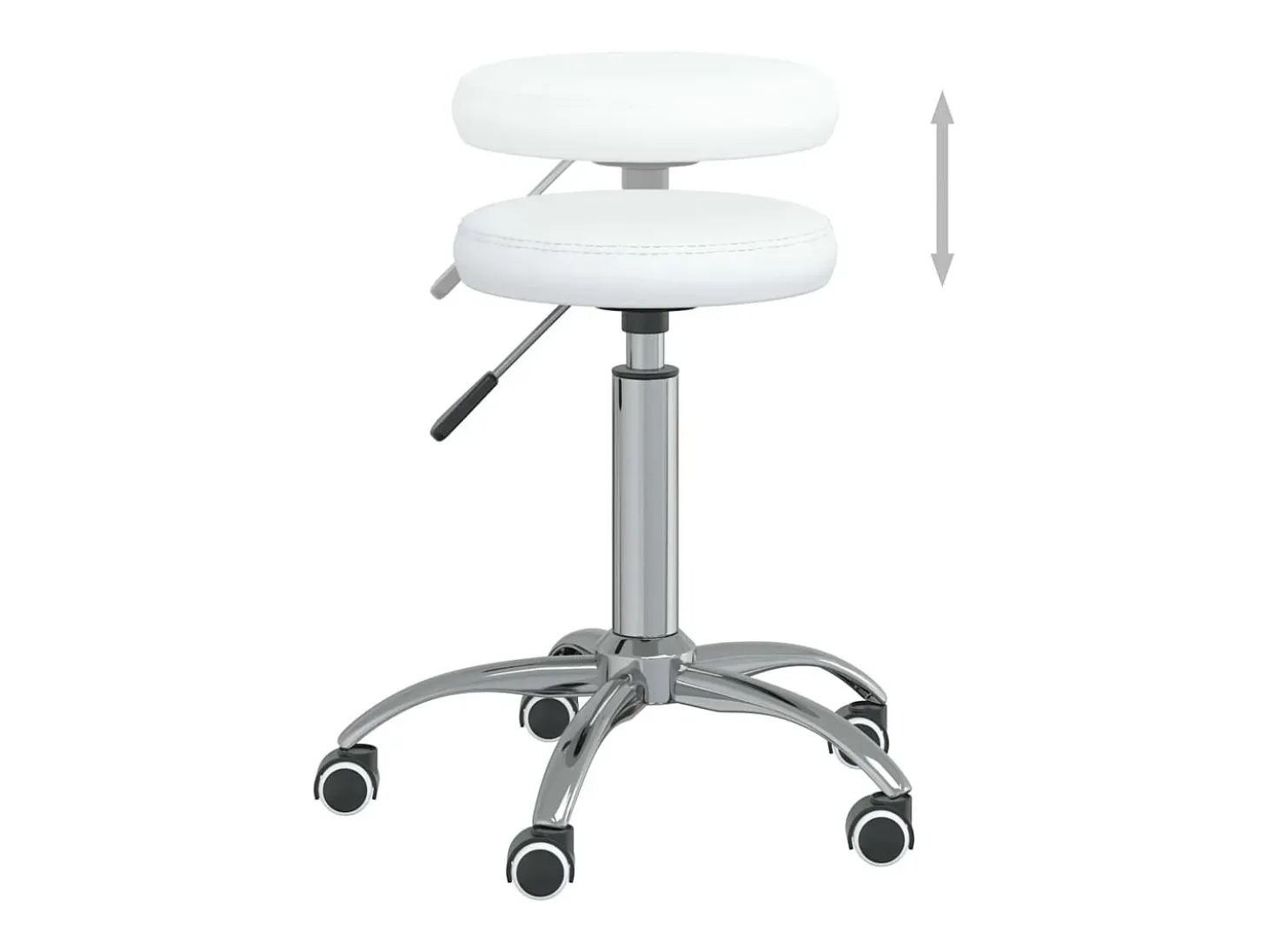 Silla de comedor de cuero sintético blanco ES743099
