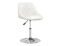 Silla de comedor de cuero sintético blanco