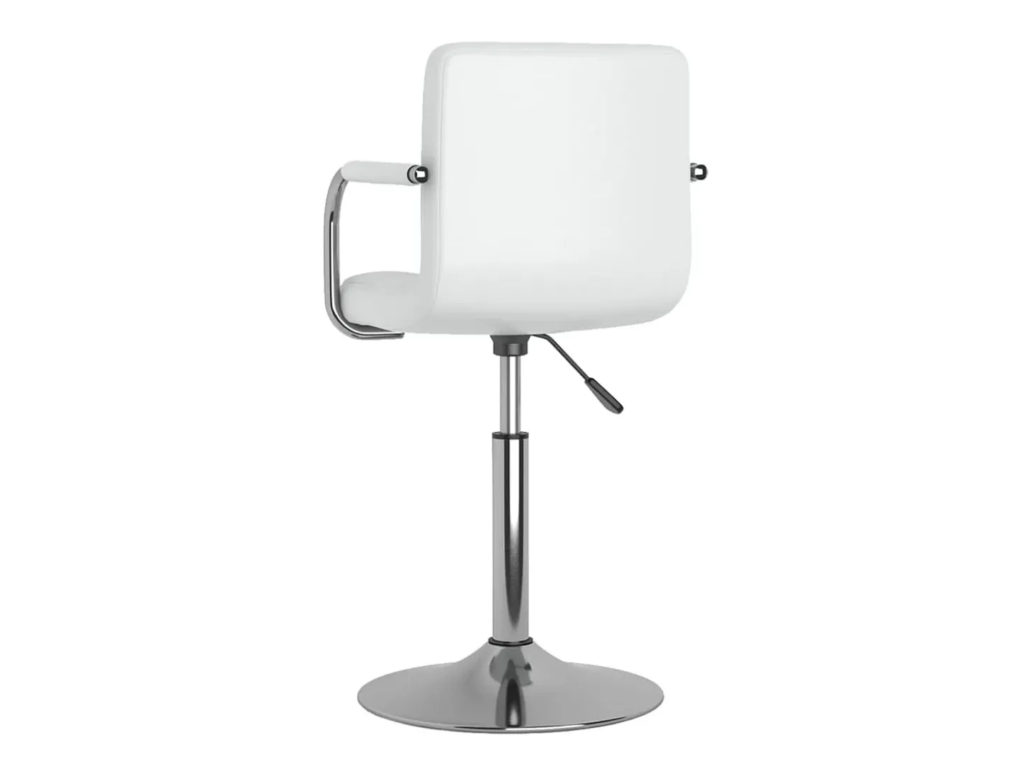 Silla de comedor de cuero sintético blanco