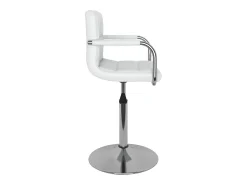 Silla de comedor de cuero sintético blanco